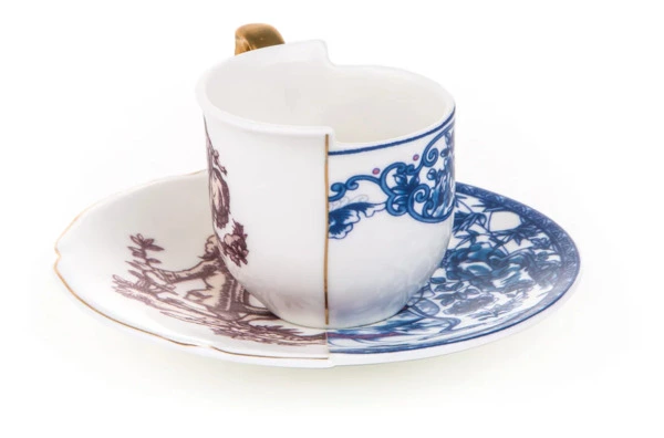 Чашка кофейная с блюдцем Seletti Гибрид Эуфемия 80 мл, фарфор