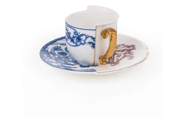 Чашка кофейная с блюдцем Seletti Гибрид Эуфемия 80 мл, фарфор