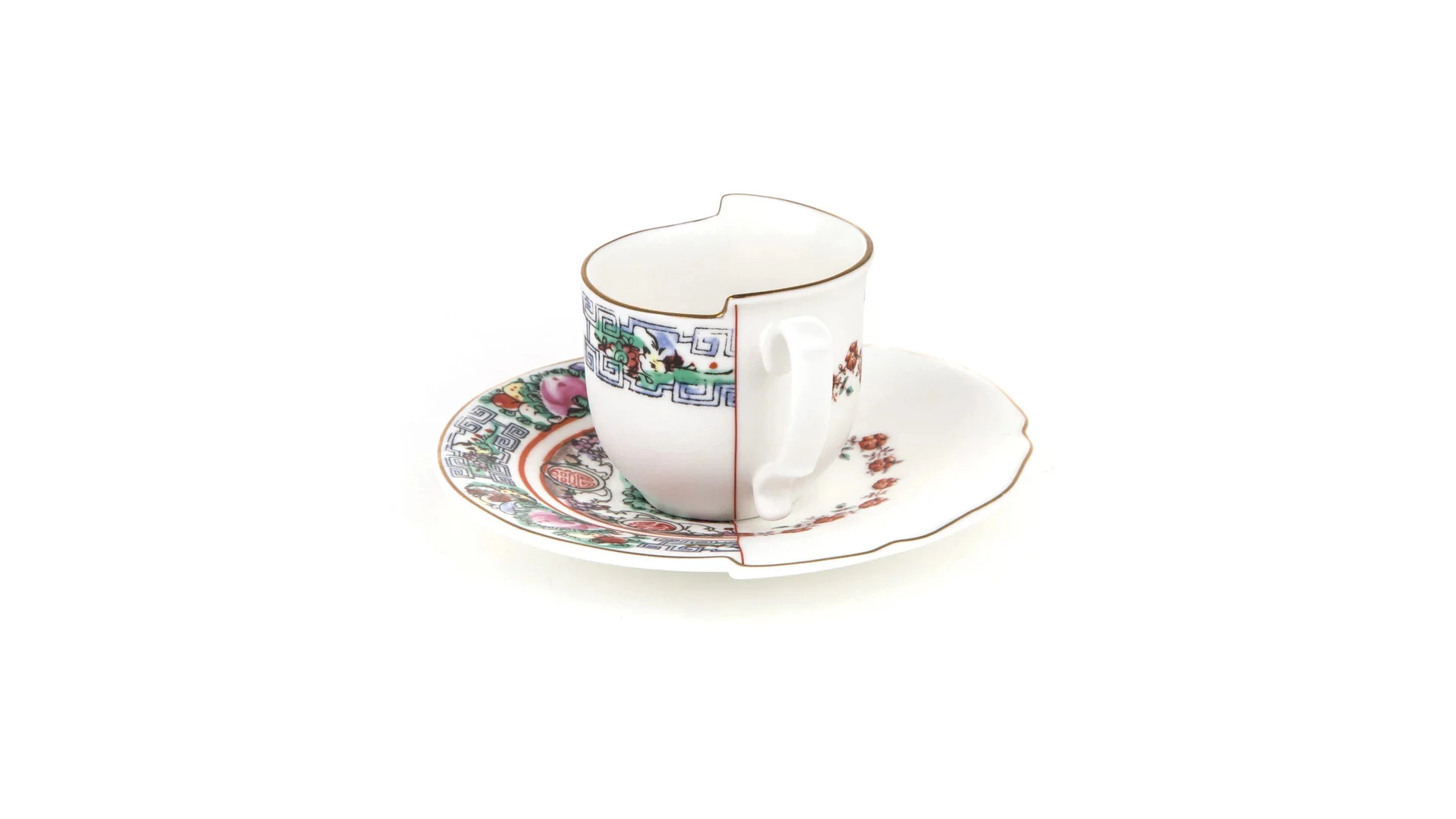 Чашка кофейная с блюдцем Seletti Гибрид Тамара 80 мл, фарфор