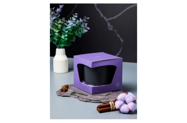Кружка Decor de table Вола 350 мл, фарфор, черная, платиновый кант