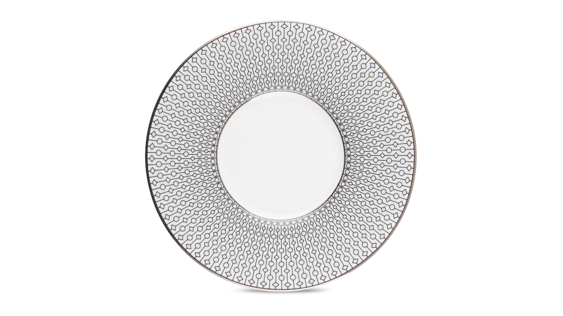 Набор чашек кофейных с блюдцами Decor de table Вола 100 мл, 4 шт, фарфор, платиновый кант, п/к