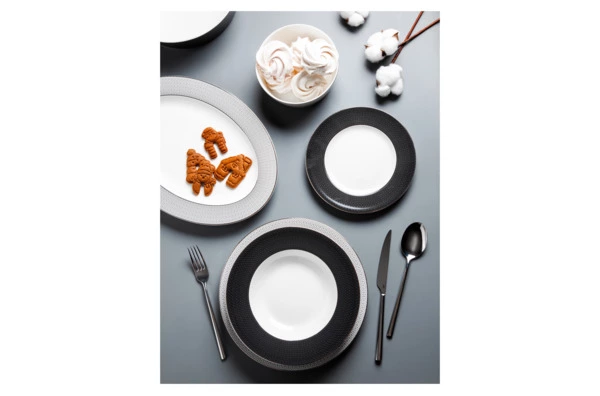 Сервиз столовый Decor de table Вола на 6 персон 26 предметов, фарфор, платиновый кант, п/к