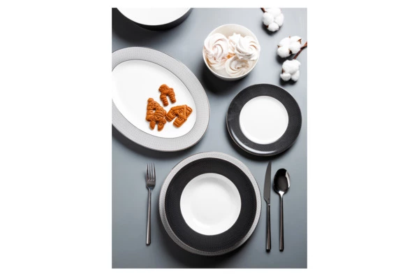 Сервиз столовый Decor de table Вола на 6 персон 26 предметов, фарфор, платиновый кант, п/к
