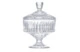 Конфетница на ножке с крышкой Decor de table Дефанс 12,5х18,7 см, хрусталь, прозрачная