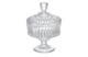 Конфетница на ножке с крышкой Decor de table Дефанс 12,5х18,7 см, хрусталь, прозрачная