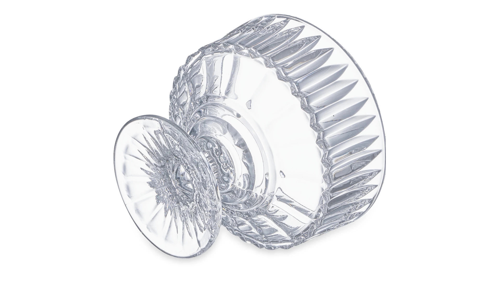 Конфетница на ножке с крышкой Decor de table Дефанс 12,5х18,7 см, хрусталь, прозрачная