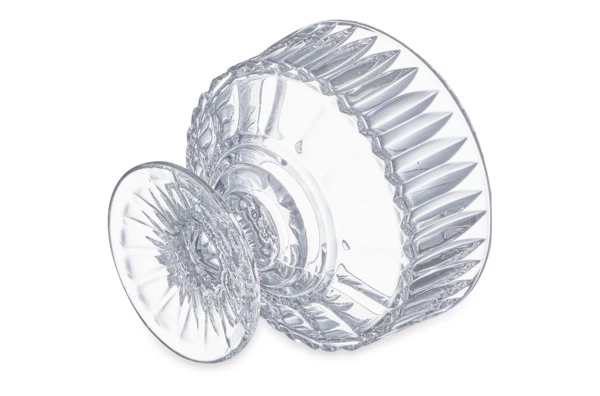 Конфетница на ножке с крышкой Decor de table Дефанс 12,5х18,7 см, хрусталь, прозрачная