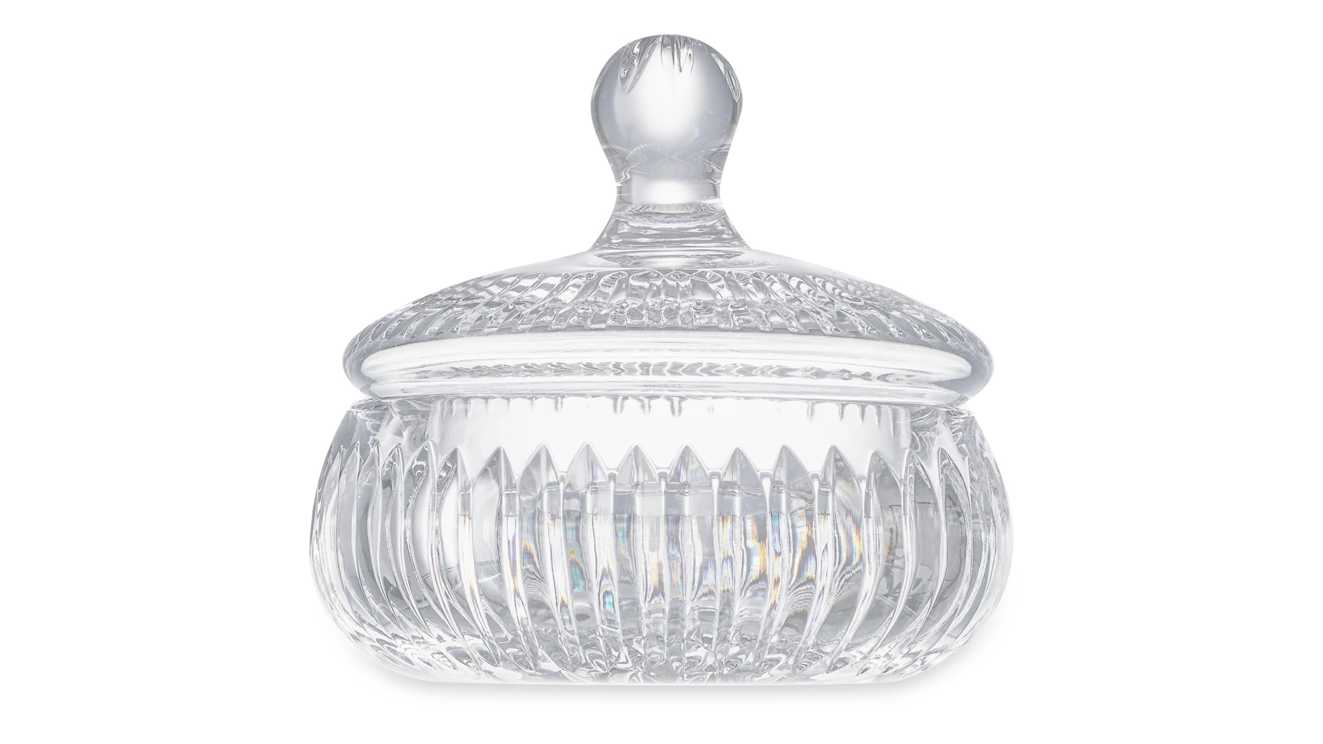 Конфетница с крышкой Decor de table Дефанс 12,5х12 см, хрусталь, прозрачная