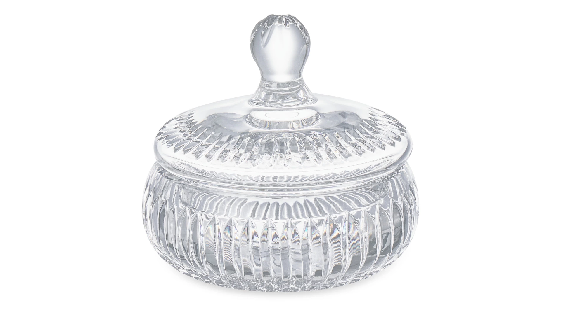 Конфетница с крышкой Decor de table Дефанс 12,5х12 см, хрусталь, прозрачная