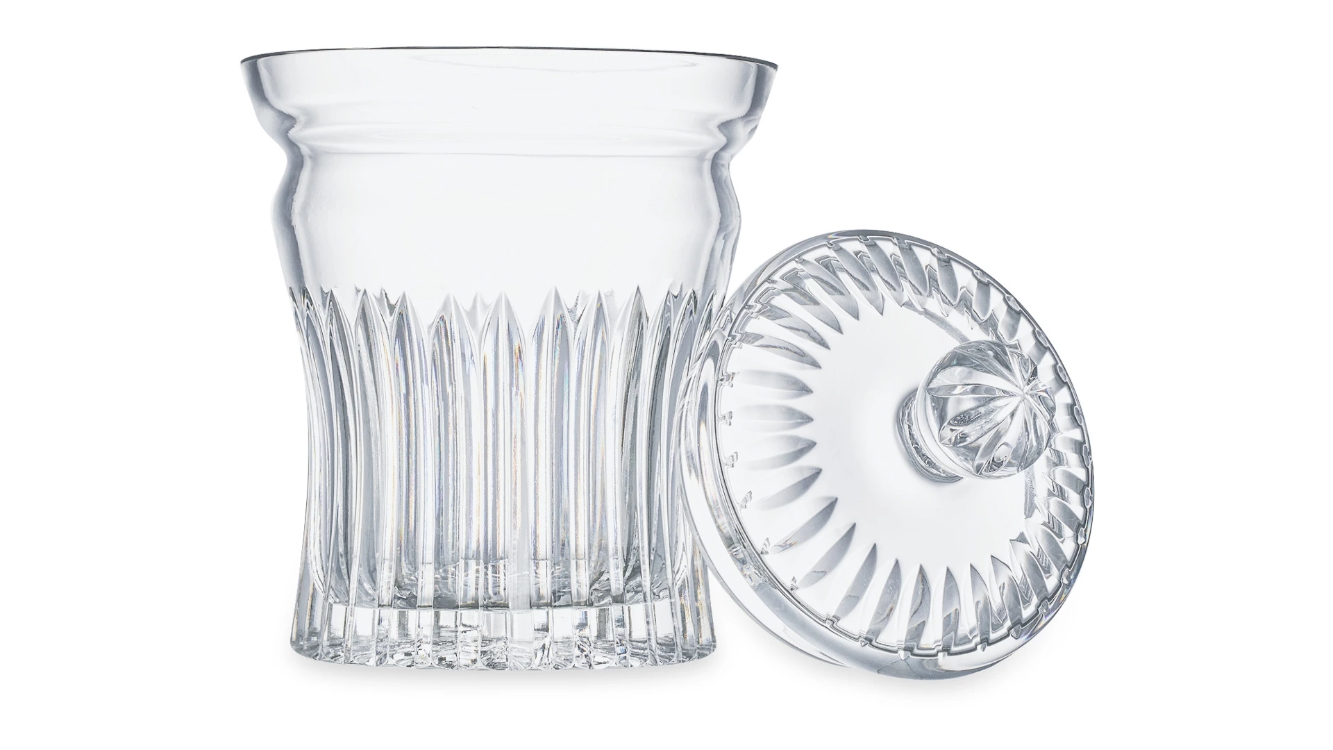 Конфетница с крышкой Decor de table Дефанс 15х21,5 см, хрусталь, прозрачная