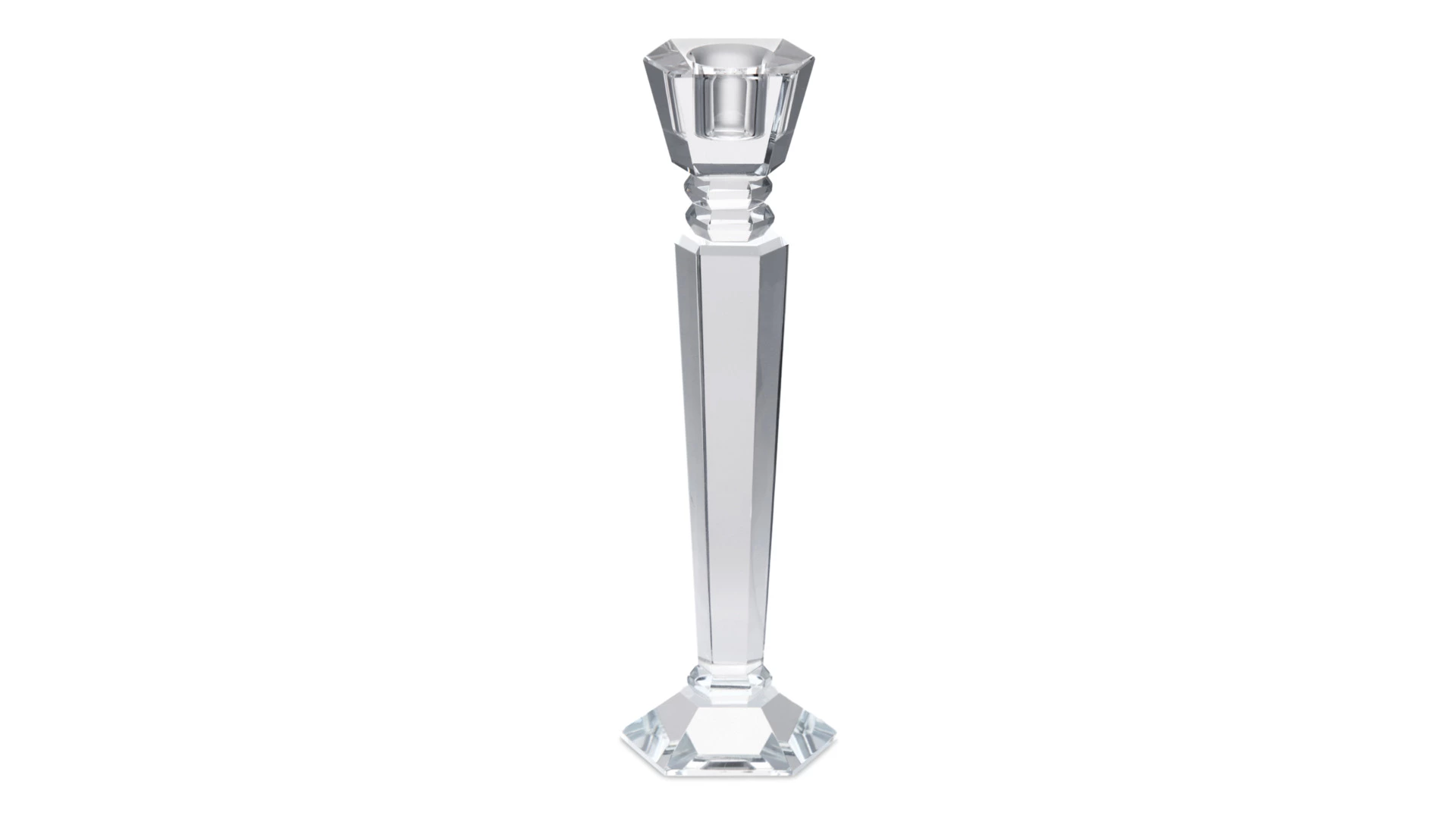 Подсвечник Decor de table Хрустальное вдохновение 7,2х7,2х23 см, хрусталь