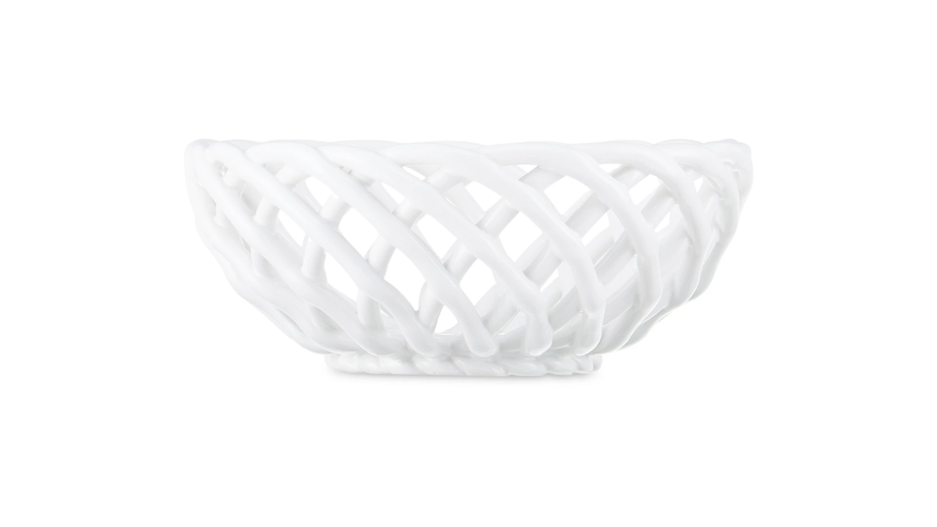 Корзинка для фруктов Decor de table 24х24х9,5 см, керамика, белая