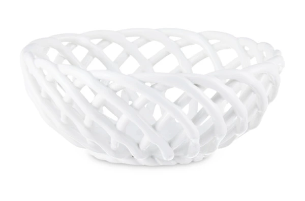 Корзинка для фруктов Decor de table 24х24х9,5 см, керамика, белая