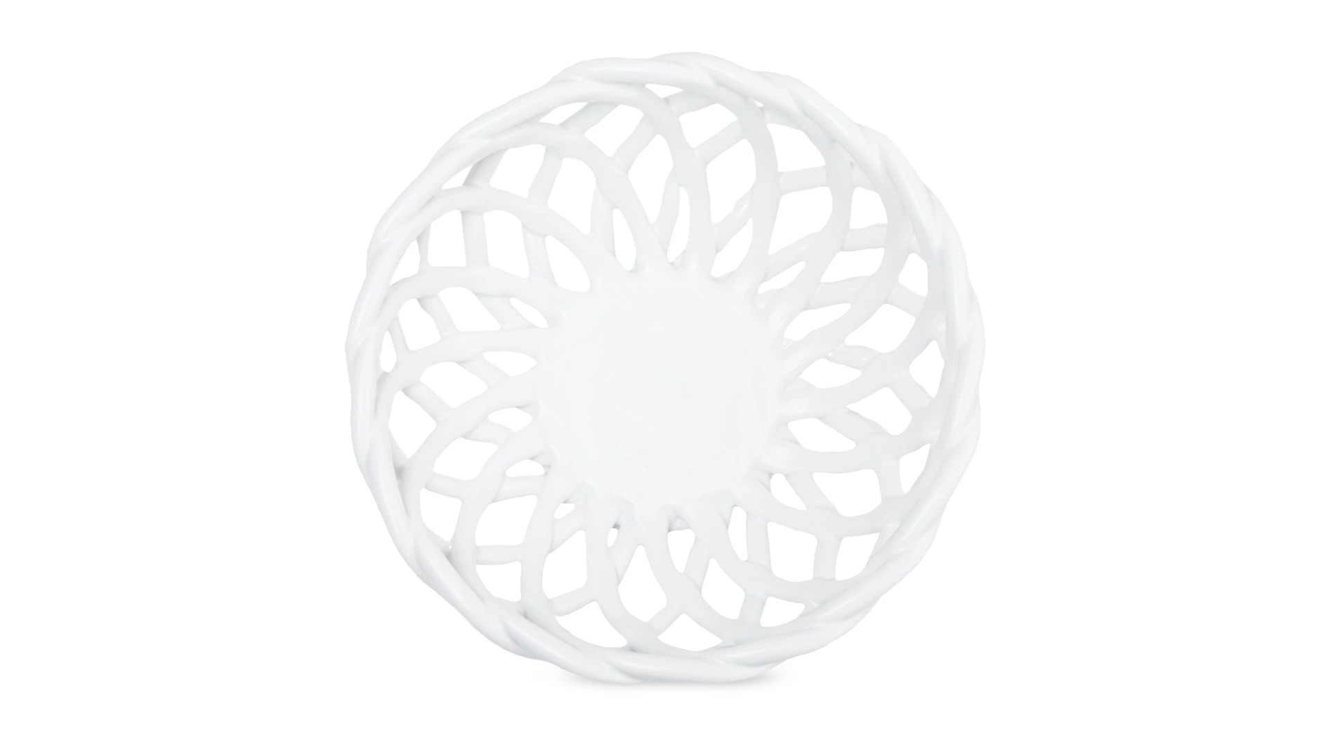 Корзинка для фруктов Decor de table 24х24х9,5 см, керамика, белая