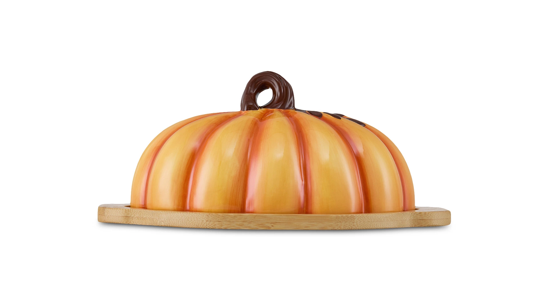 Блюдо с крышкой Decor de table Родная природа Тыковка 28,45х15,75х12,19 см, керамика