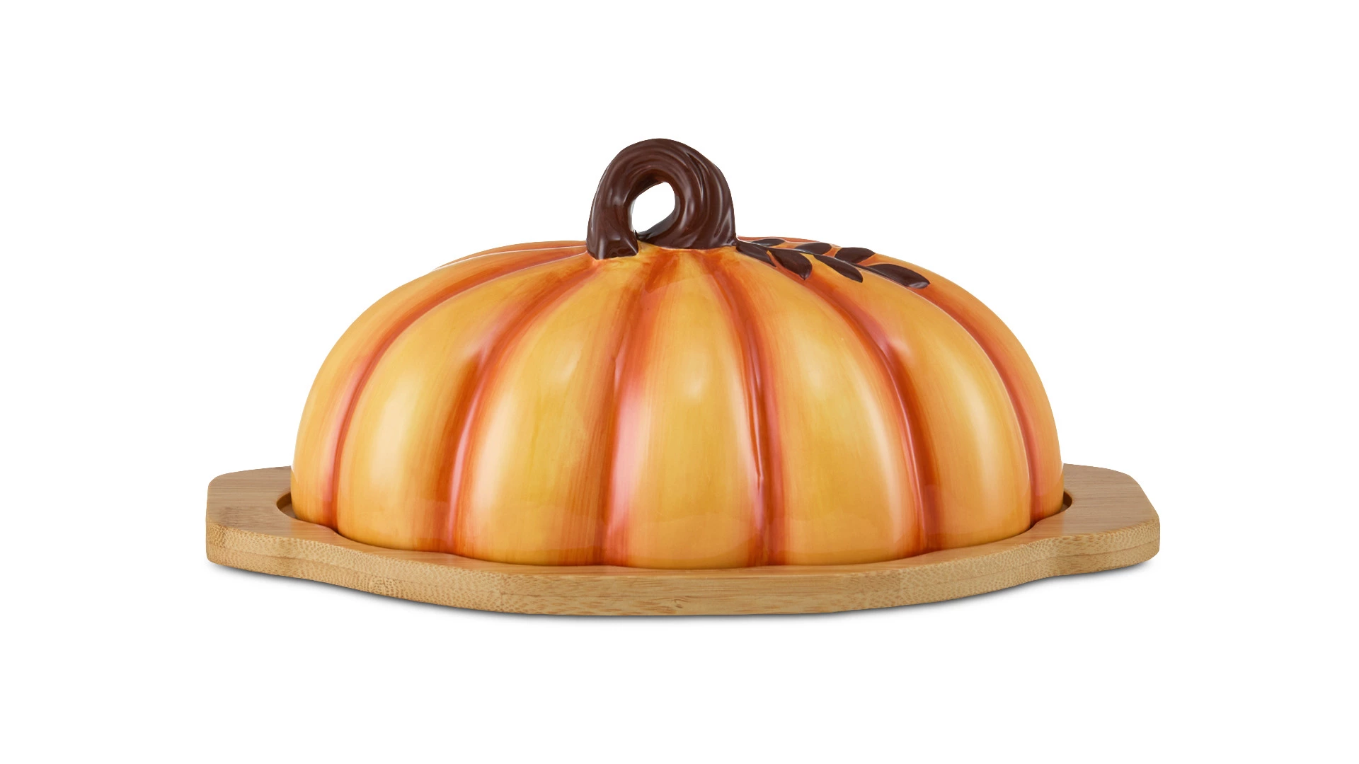 Блюдо с крышкой Decor de table Родная природа Тыковка 28,45х15,75х12,19 см, керамика