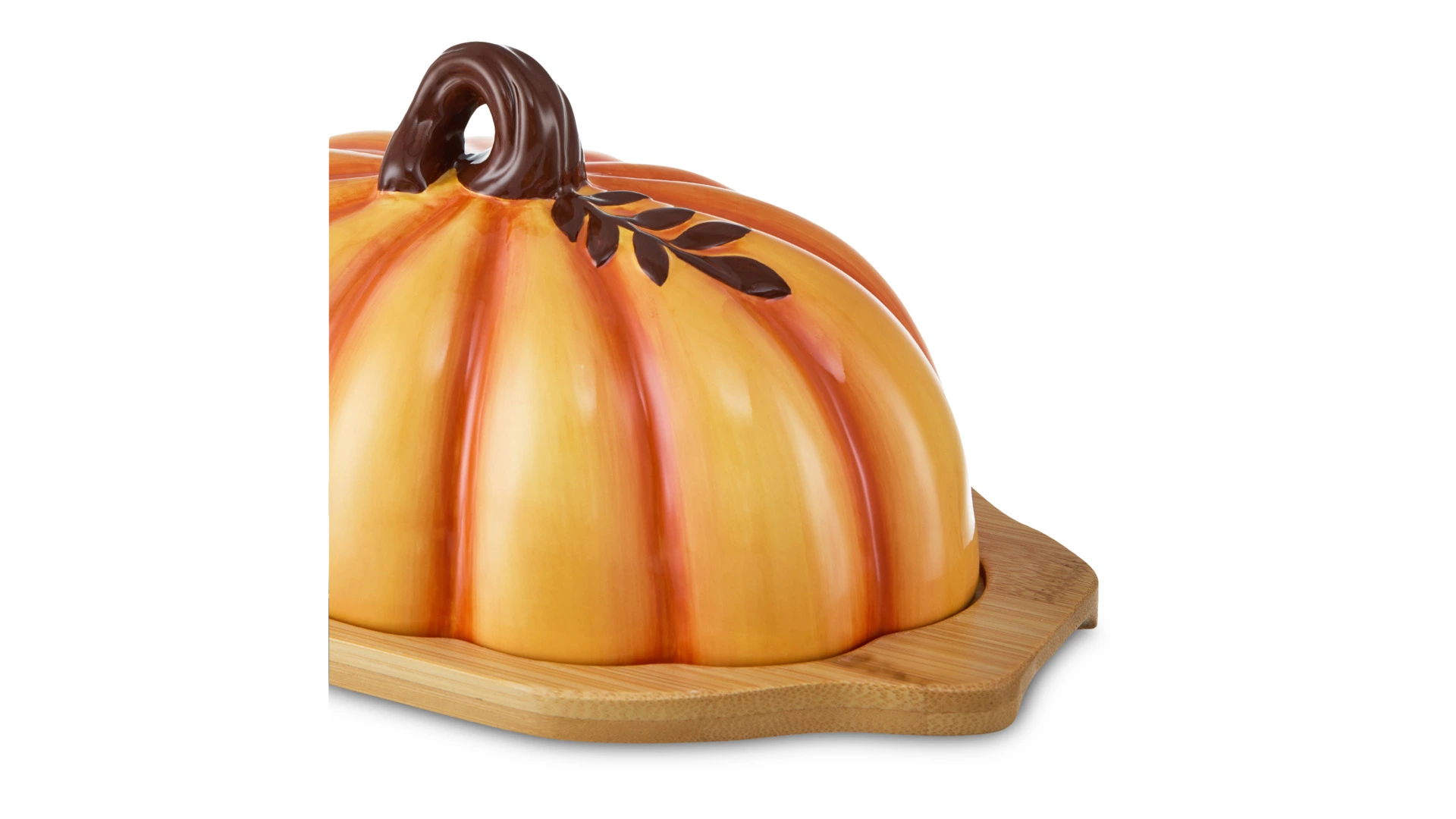 Блюдо с крышкой Decor de table Родная природа Тыковка 28,45х15,75х12,19 см, керамика