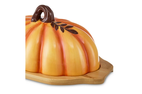 Блюдо с крышкой Decor de table Родная природа Тыковка 28,45х15,75х12,19 см, керамика