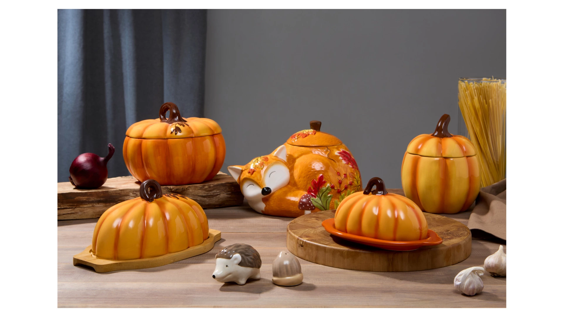 Блюдо с крышкой Decor de table Родная природа Тыковка 20,26х20,26х14,87 см, керамика