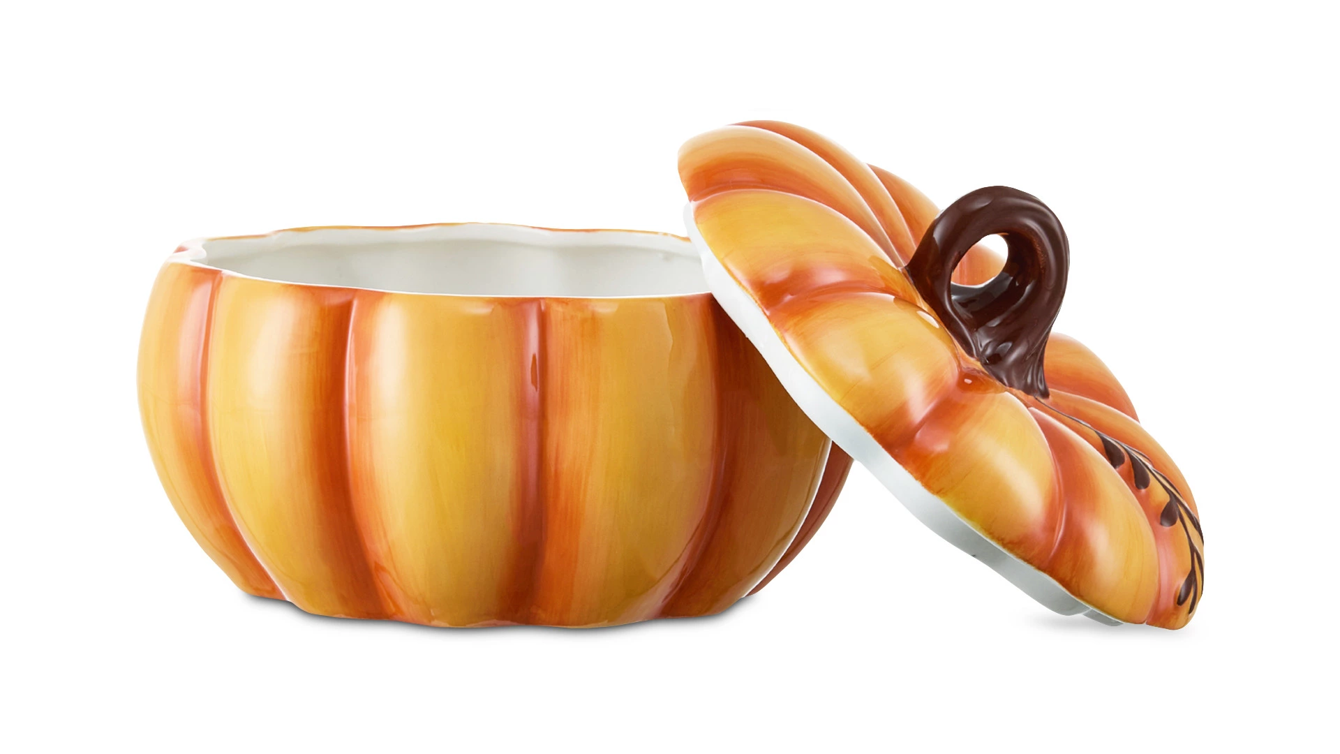 Блюдо с крышкой Decor de table Родная природа Тыковка 20,26х20,26х14,87 см, керамика