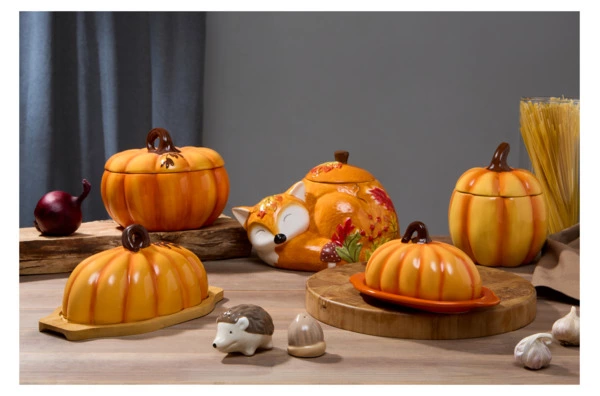 Банка для хранения Decor de table Родная природа Тыковка 15,25х15,25х18,8 см, керамика