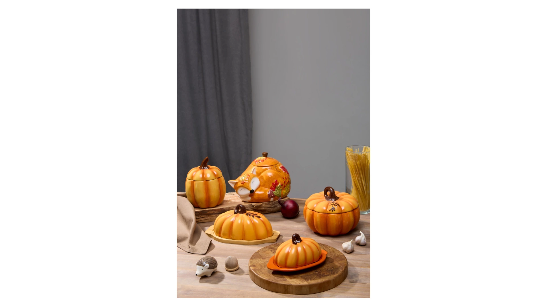 Банка для хранения Decor de table Родная природа Тыковка 15,25х15,25х18,8 см, керамика