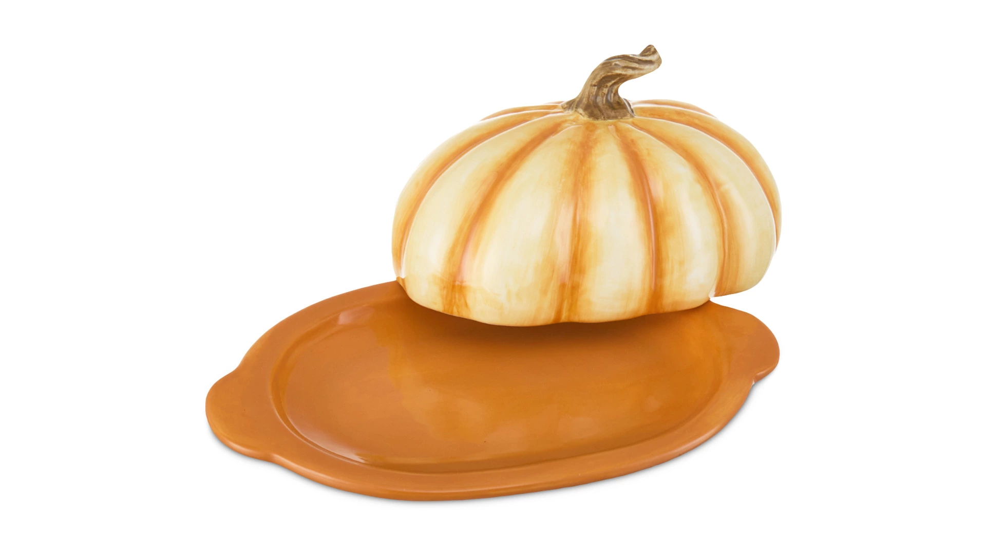 Масленка Decor de table Родная природа Тыковка 20,51х12,56х10,26 см, керамика