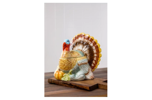 Банка с крышкой 3D Decor de table Родная природа Индюшка 23,85х23,85х25,64 см, керамика