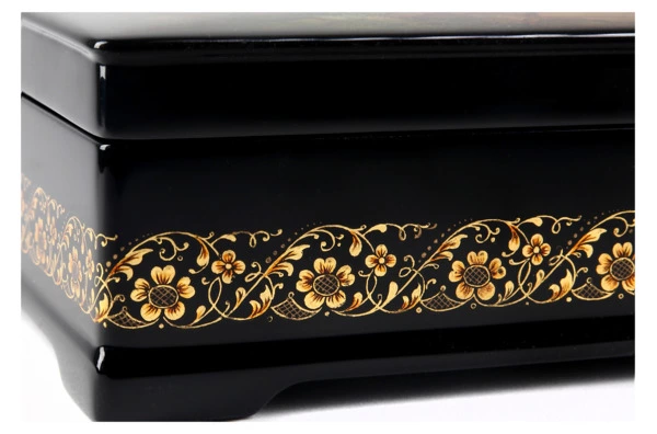 Шкатулка Федоскино Судьба 16х11х4 см, папье-маше