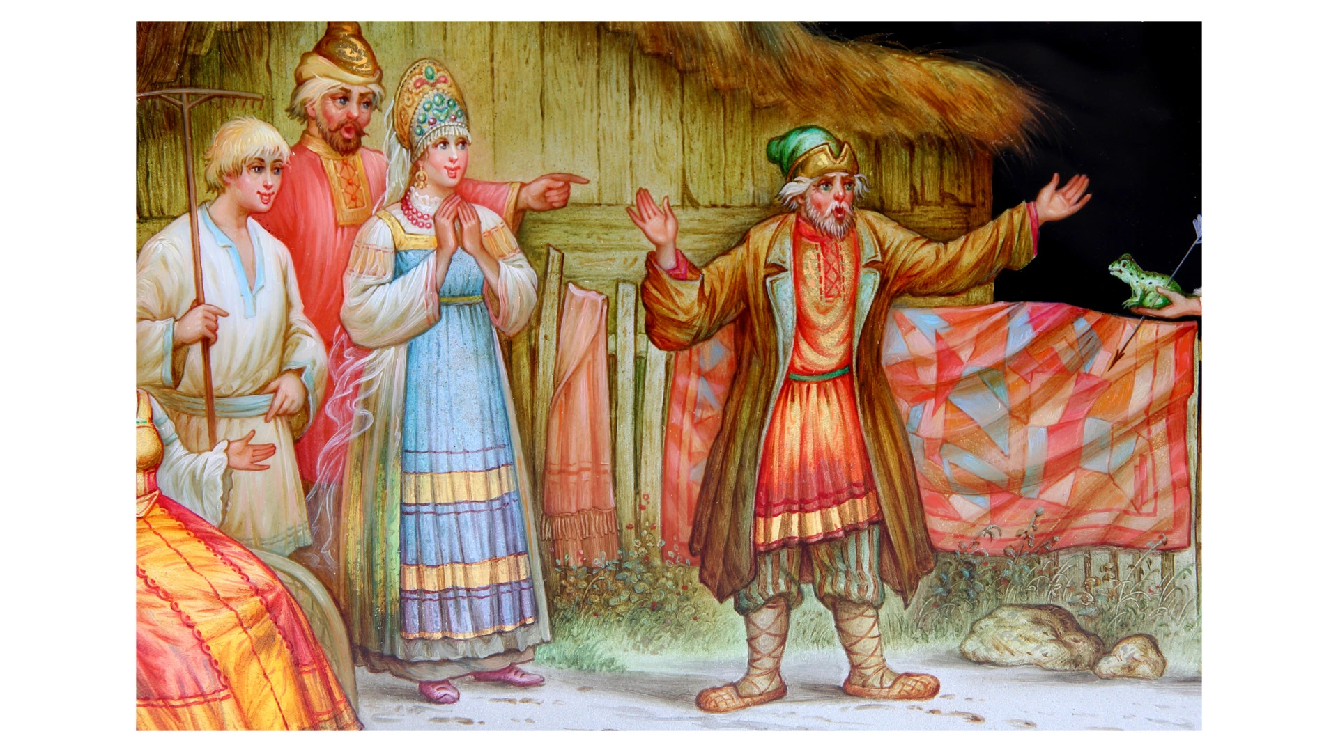 Шкатулка Федоскино Судьба 16х11х4 см, папье-маше