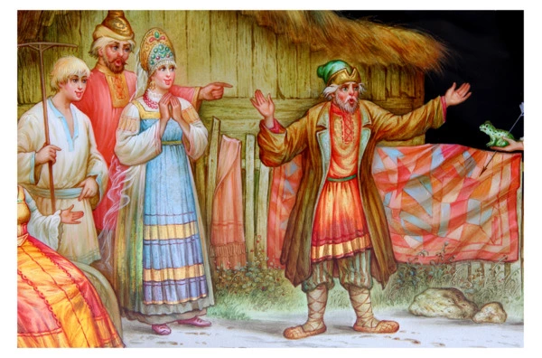 Шкатулка Федоскино Судьба 16х11х4 см, папье-маше