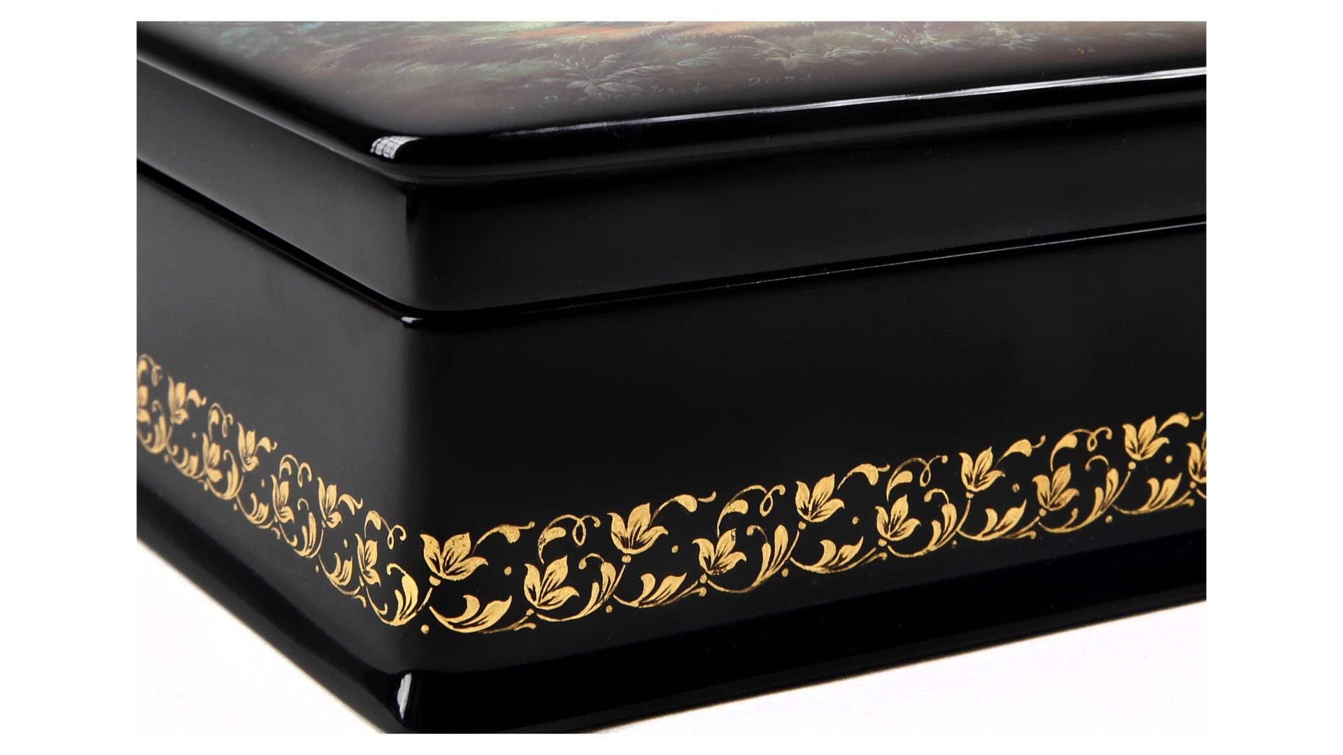 Шкатулка Федоскино Вознесение 18х14х5 см, папье-маше