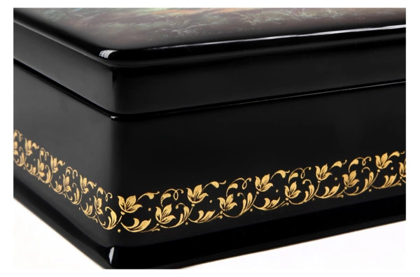 Шкатулка Федоскино Вознесение 18х14х5 см, папье-маше