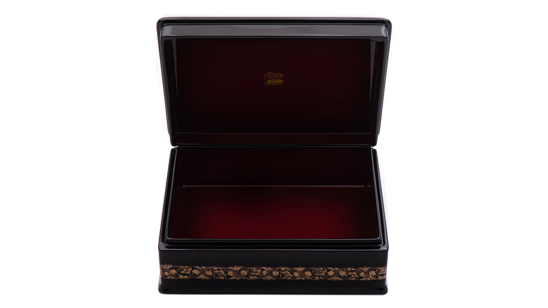 Шкатулка Федоскино Лунная ночь 18х14х5 см, папье-маше