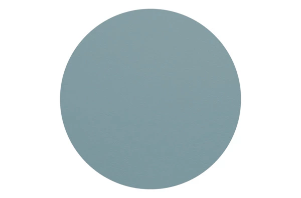 Плейсмат круглый двусторонний ADJ 40 см, кожа натуральная, небесно-голубой, эвкалипт, п/к