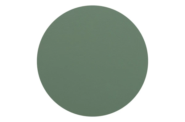 Плейсмат круглый двусторонний ADJ 40 см, кожа натуральная, небесно-голубой, эвкалипт, п/к