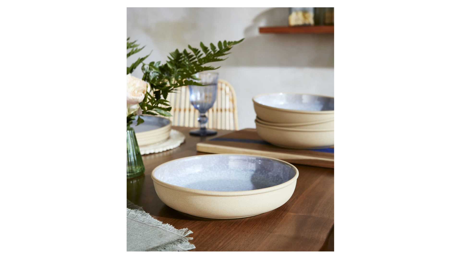 Тарелка для пасты Portmeirion Минералы Аквамарин 22 см, керамика