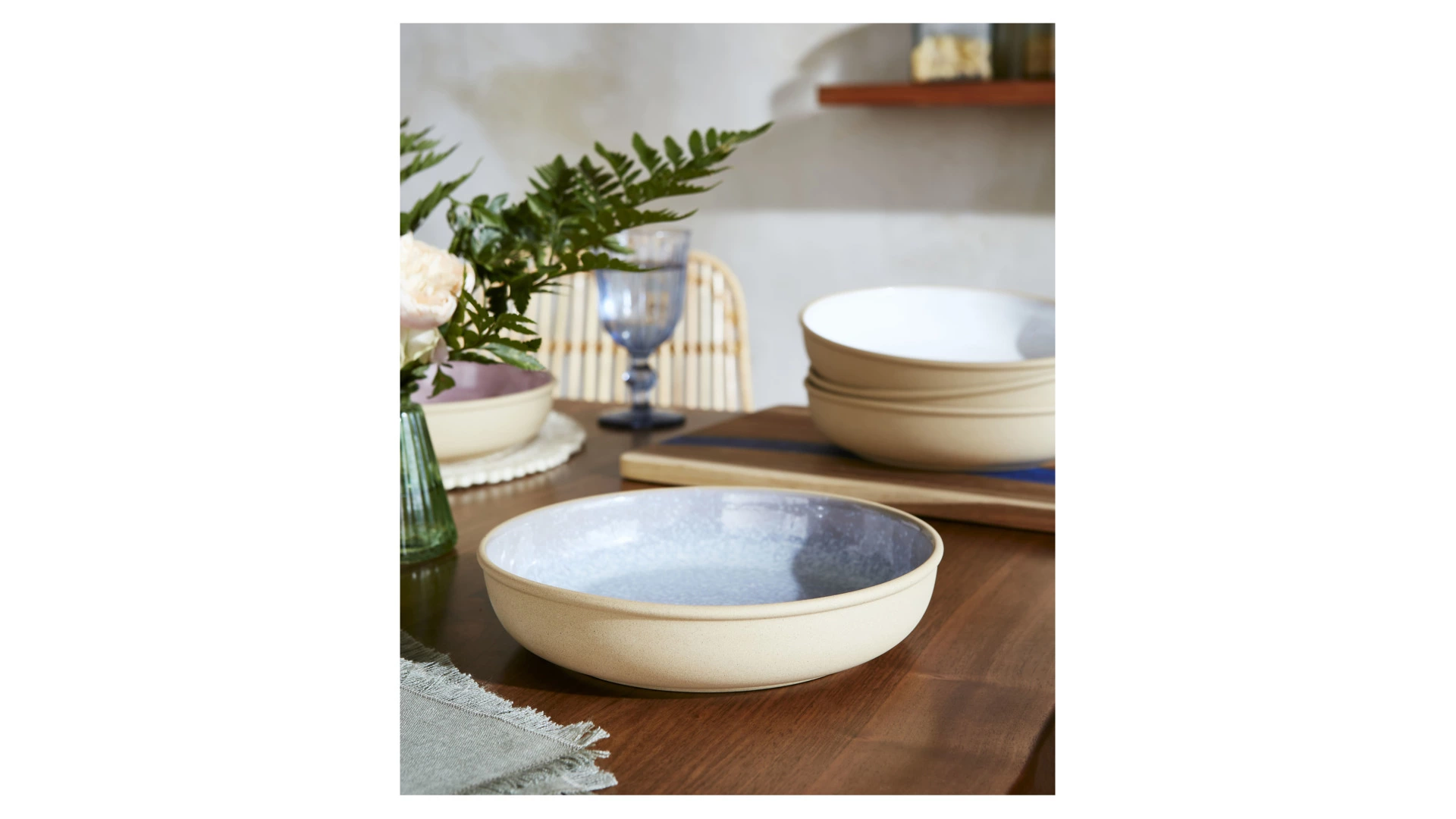 Тарелка для пасты Portmeirion Минералы Аквамарин 22 см, керамика