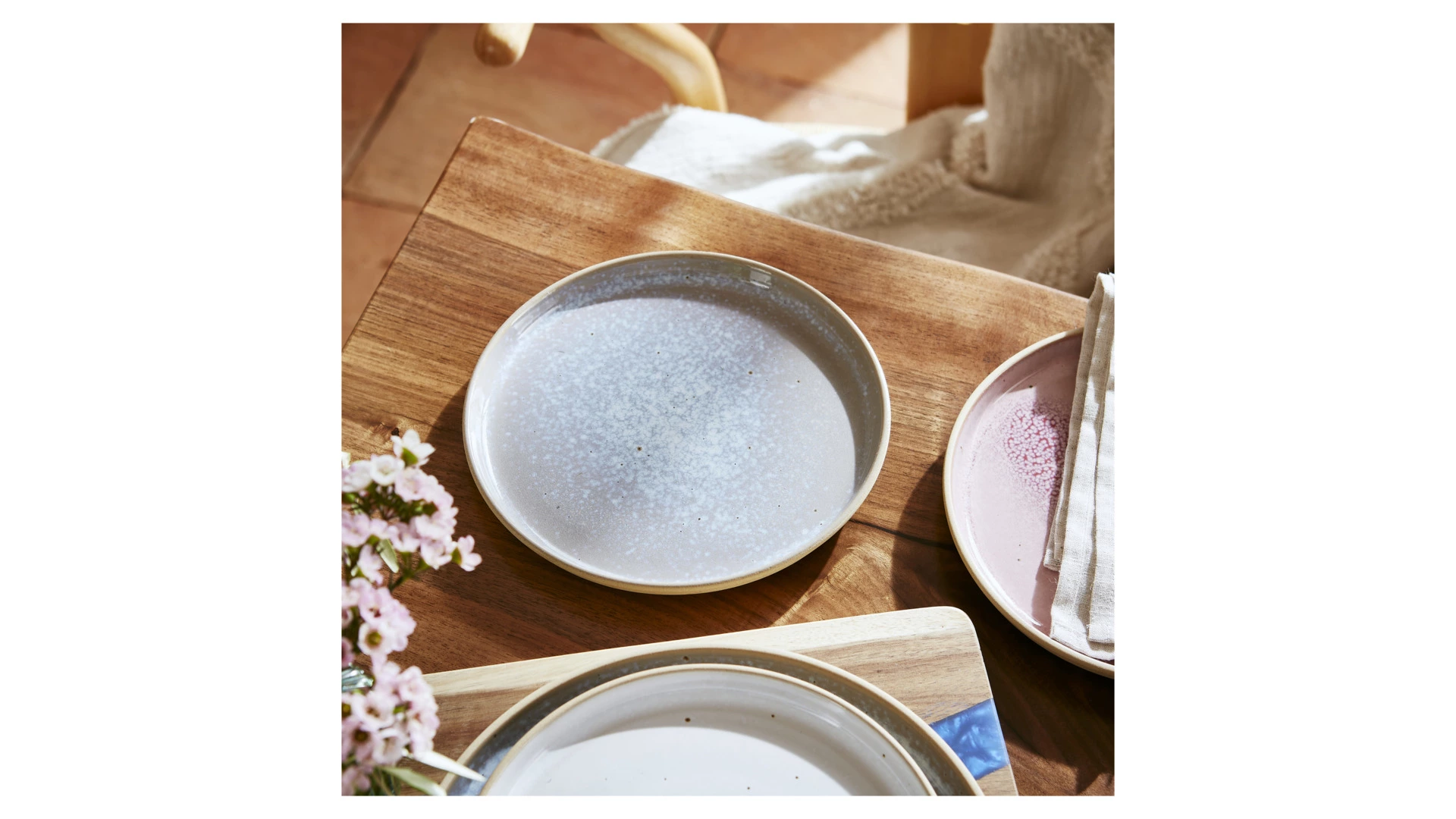 Тарелка закусочная Portmeirion Минералы Аквамарин 21 см, керамика