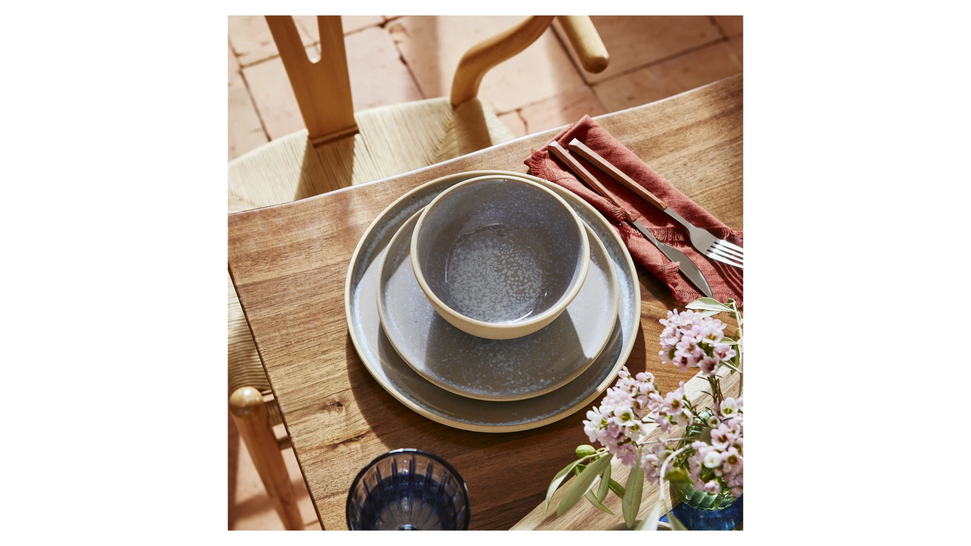 Тарелка обеденная Portmeirion Минералы Аквамарин 26 см, керамика