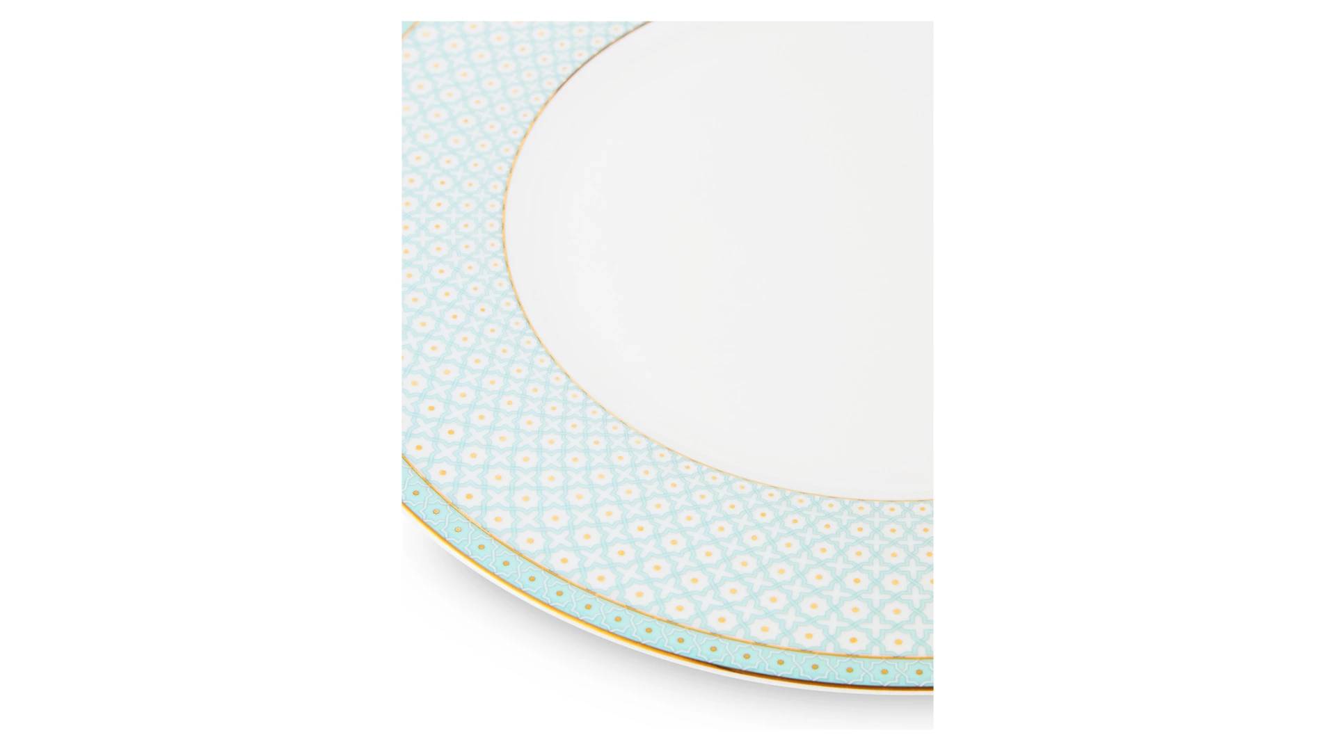 Тарелка обеденная Decor de table Бирюза 27 см, фарфор костяной