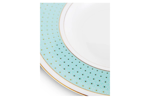 Тарелка суповая Decor de table Бирюза 24 см, фарфор костяной