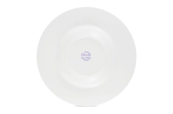 Тарелка суповая Decor de table Бирюза 24 см, фарфор костяной