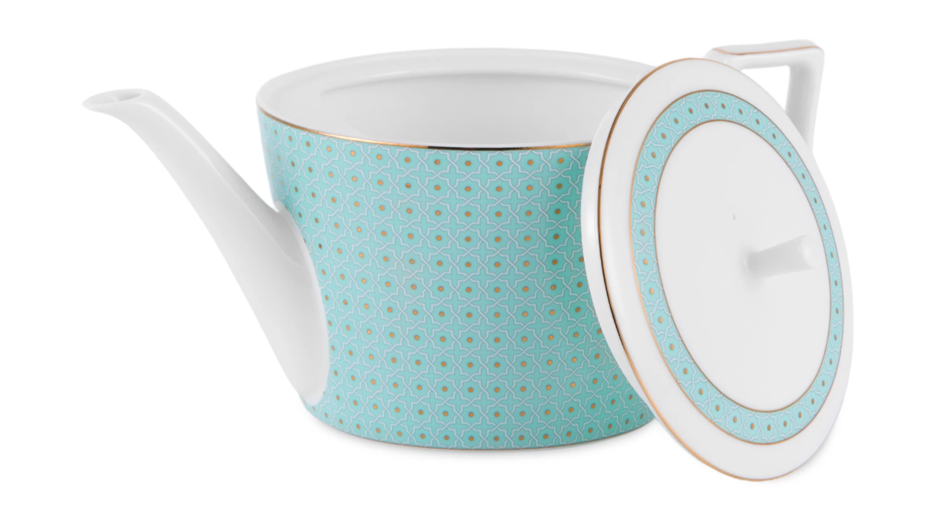 Чайник Decor de table Бирюза 900 мл, фарфор костяной