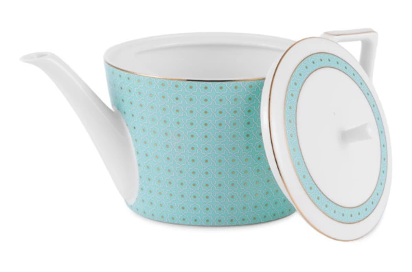 Чайник Decor de table Бирюза 900 мл, фарфор костяной