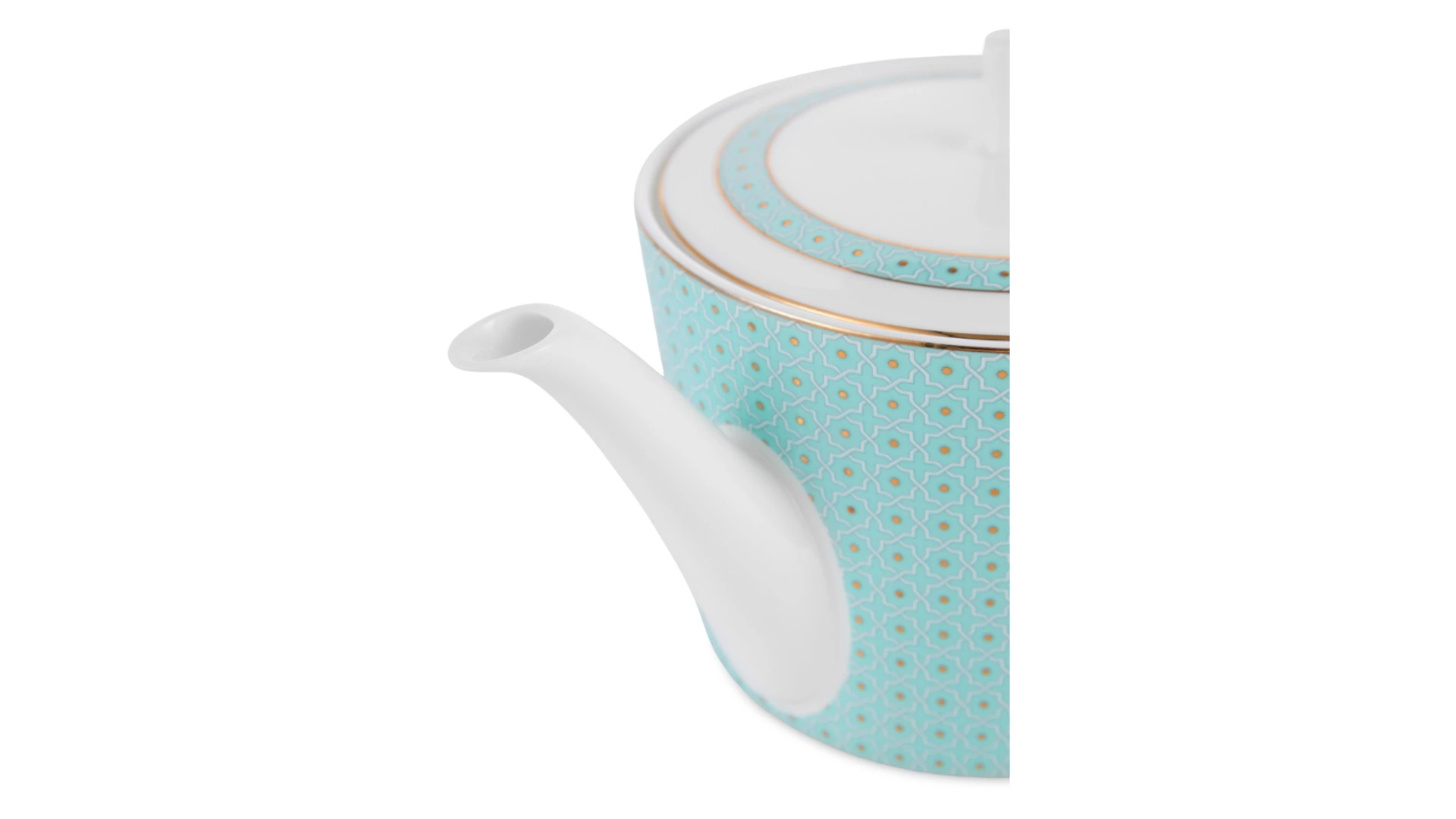 Чайник Decor de table Бирюза 900 мл, фарфор костяной