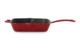 Сковорода-гриль квадратная LAVA 20 см, 1 л, чугун, красная
