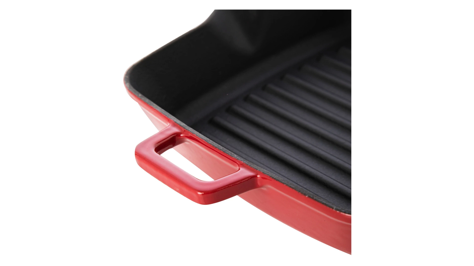 Сковорода-гриль квадратная LAVA 20 см, 1 л, чугун, красная