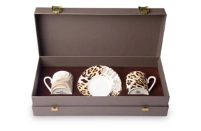 Чашка для эспрессо с блюдцем Roberto Cavalli Home Африка Зимбабве Джерба 100 мл, фарфор