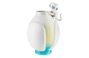 Ваза Lladro Обезьянка 26х42 см, фарфор